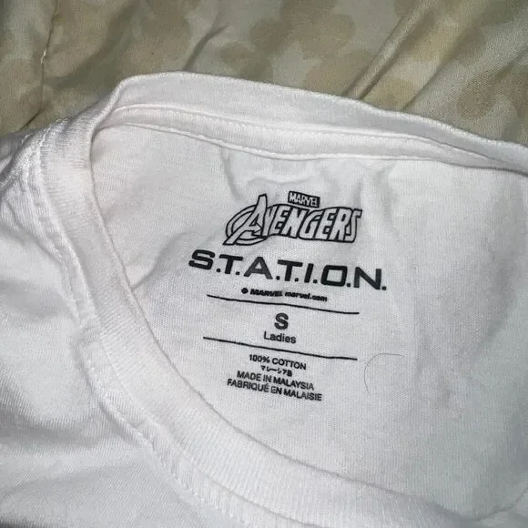 Marvel STATION Iron Man White T-shirt - Picture 3 of 3